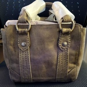 FRYE NWT Melissa Mini Ice Gray Crossbody Tote Purse